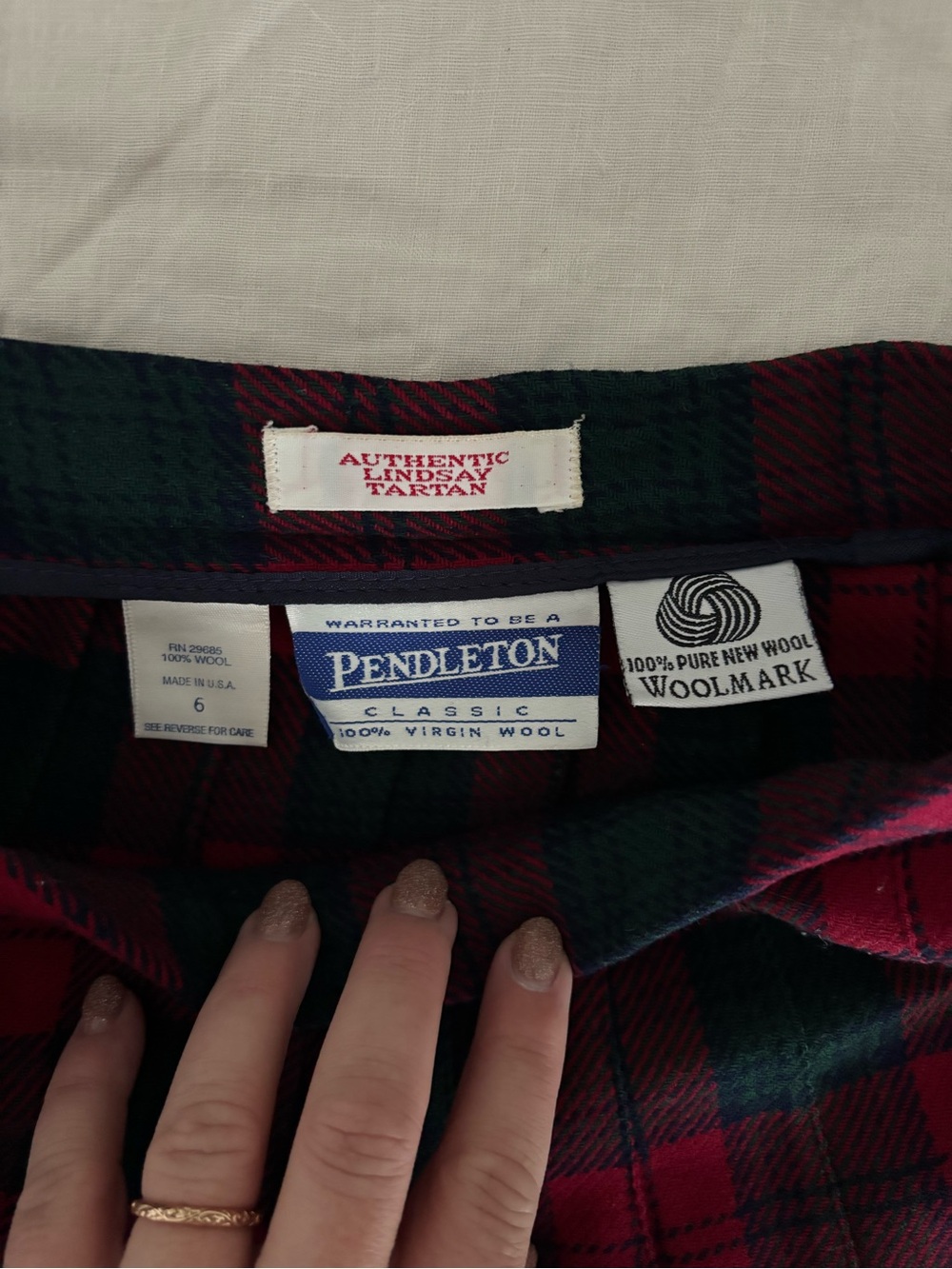 Vintage Pendleton Lindsay Tartan Wool Skirt - Excellent Condition - Picture 3 of 4